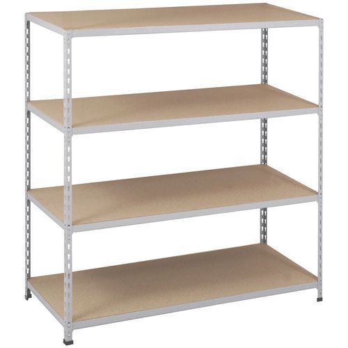 Scaffalatura Manutan Rapid 2 1980x1220x455 zincata - 4 ripiani,