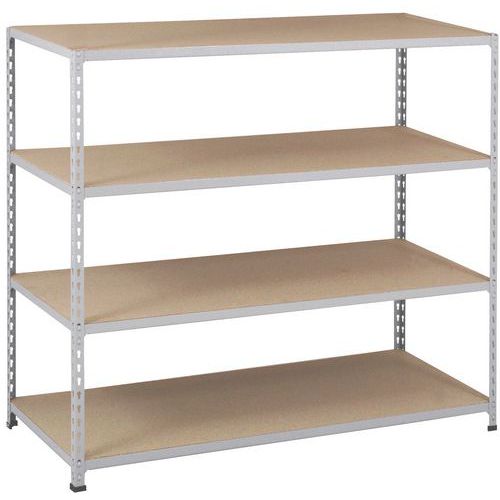 Scaffalatura Manutan Rapid 2 1980x1525x305 zincata - 4 ripiani,