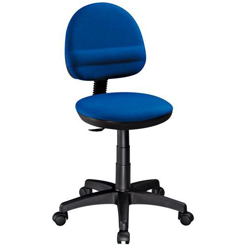 Sedia In Tessuto Blu Rotelle alt.sedile 44 A 56cm,