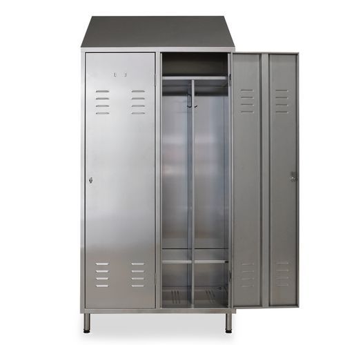 Armadio 2 ante, inox 304, sporco/pulito, lucchettabile,