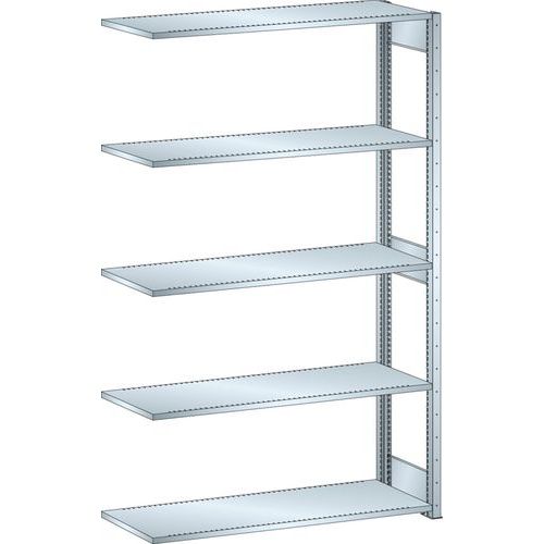 Scaffalatura galvanizzata elemento successivo 1300x400x2200 mm portata 160 Kg,