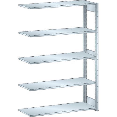 Scaffalatura galvanizzata elemento successivo 1300x400x2000 mm portata 220 Kg,