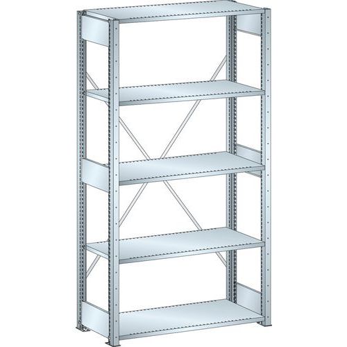 Scaffalatura galvanizzata elemento di partenza 1000x400x2000 mm portata 160 Kg,