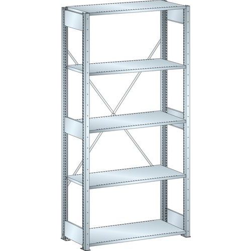 Scaffalatura galvanizzata elemento di partenza 1000x400x2200 mm portata 160 Kg,