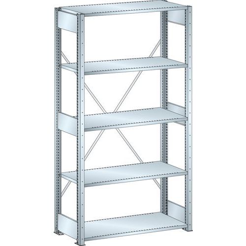 Scaffalatura galvanizzata elemento di partenza 1000x400x2000 mm portata 220 Kg,