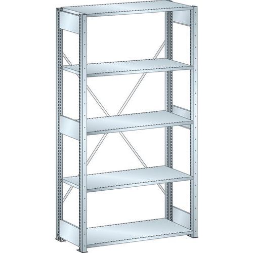 Scaffalatura galvanizzata elemento di partenza 1000x500x2000 mm portata 220 Kg,