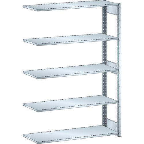 Scaffalatura galvanizzata elemento successivo 1300x600x2000 mm portata 220 Kg,