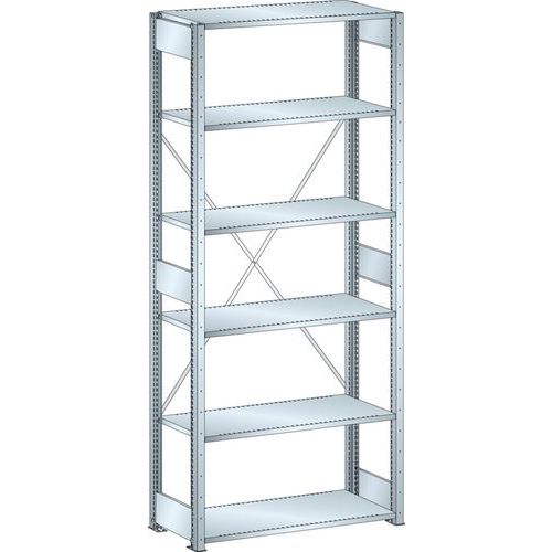 Scaffalatura galvanizzata elemento di partenza 1000x400x2500 mm portata 220 Kg,