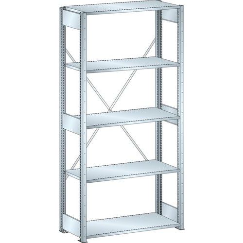 Scaffalatura galvanizzata elemento di partenza 1000x600x2200 mm portata 220 Kg,