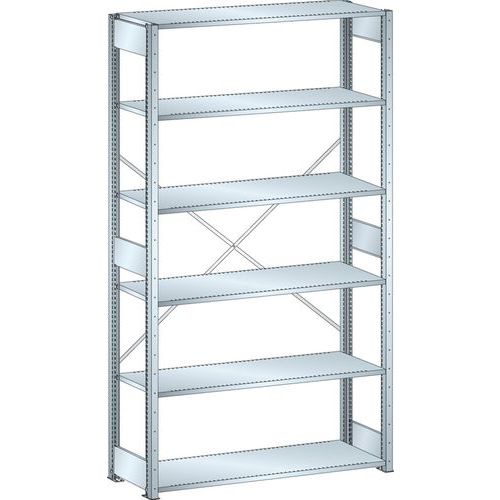 Scaffalatura galvanizzata elemento di partenza 1300x400x2500 mm portata 220 Kg,