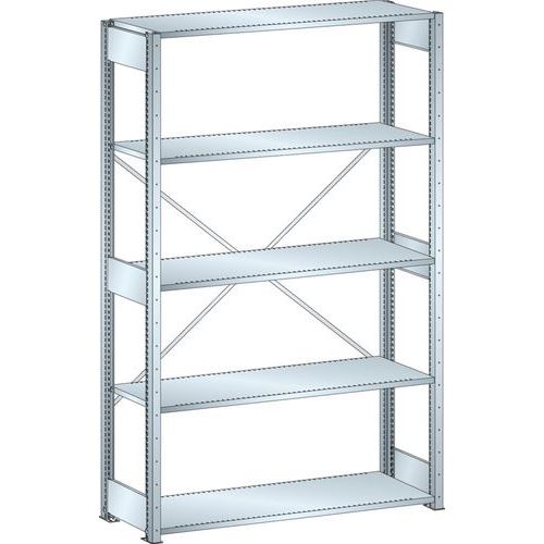 Scaffalatura galvanizzata elemento di partenza 1300x600x2200 mm portata 160 Kg,