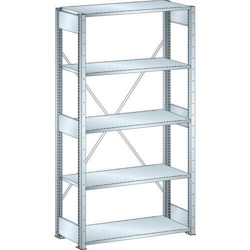 Scaffalatura galvanizzata elemento di partenza 1000x600x2000 mm portata 160 Kg,