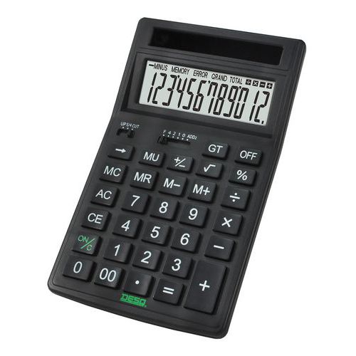 Calcolatrice Pro a energia solare 12 cifre - Desq,