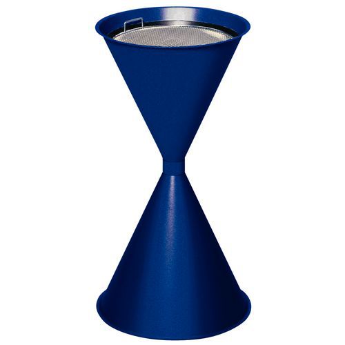 Posacenere conico con contenitore per la sabbia di colore blu,