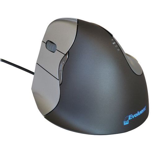 Mouse verticale ergonomico con cavo - Evoluent4 - Per mancini,