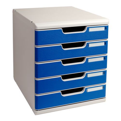 Modulo Classificatore 5 Cassetti colore Blu,