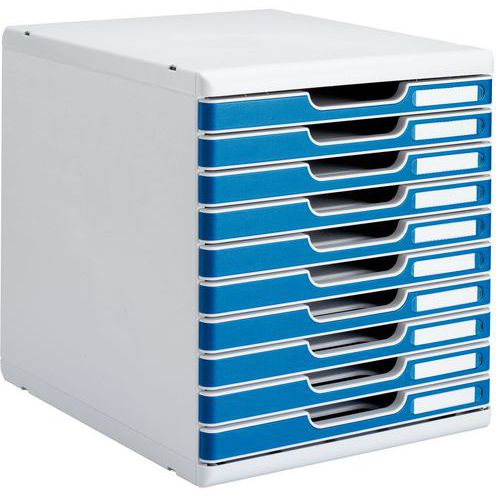 Modulo Classificatore 10 Cassetti Colore blu,