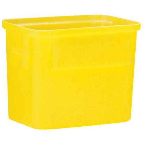 Fusto Cubico Ercobox 75L Colore giallo senza rotelle,