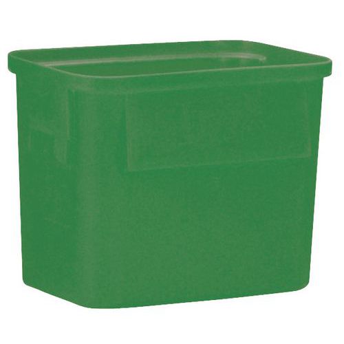 Fusto Cubico Ercobox 75L Colore verde senza rotelle,