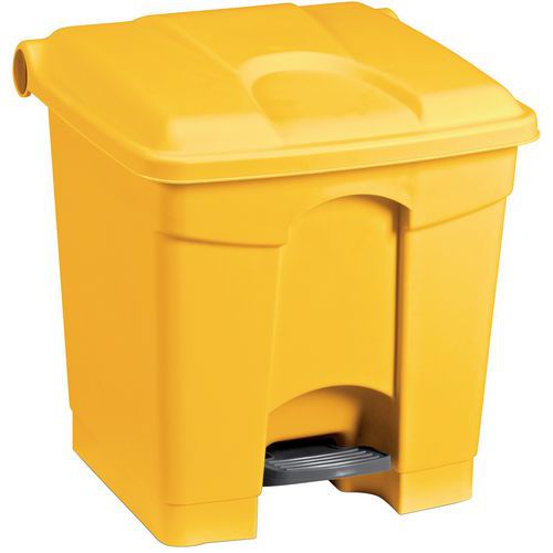 Pattumiera in plastica a pedale H 43,5 cm Giallo,