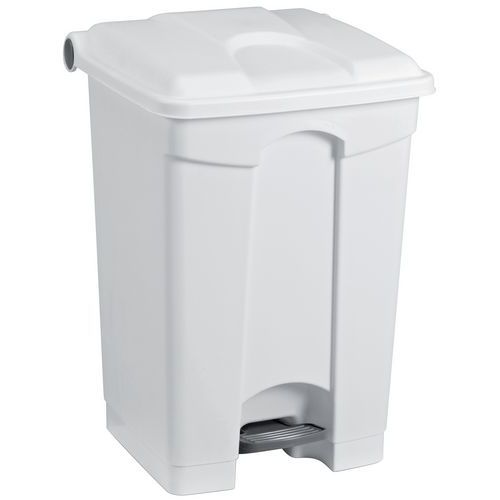 Pattumiera in plastica a pedale H 67,3 cm bianco,