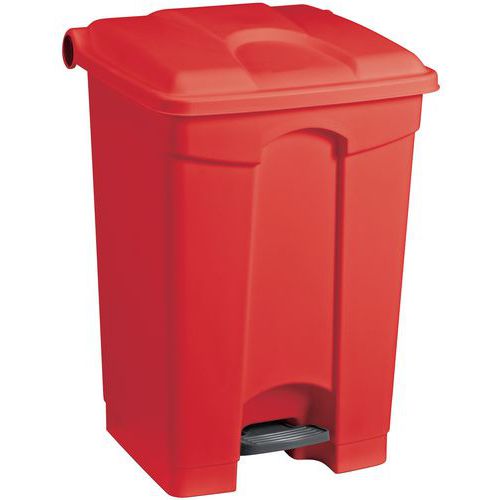 Pattumiera in plastica a pedale H 67,3 cm rosso,