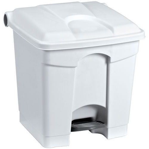 Pattumiera in plastica a pedale H 43,5 cm Bianco,