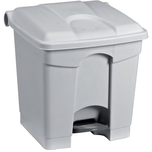 Pattumiera in plastica a pedale H 43,5 cm grigio,