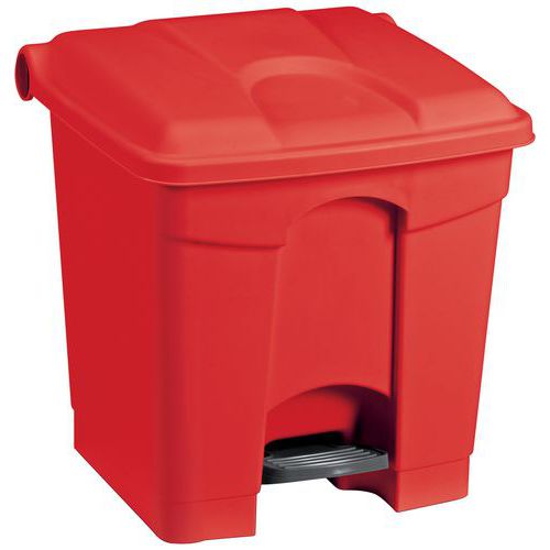 Pattumiera in plastica a pedale H 43,5 cm Rosso,