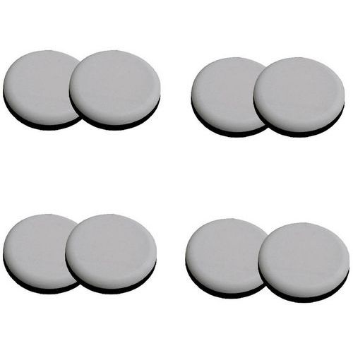 Lotto di 8 feltrini in gomma per interni D.70mm E.9.5mm,