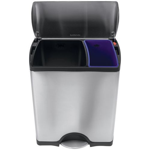 Pattumiere Rettangolari A Peda H 65,5 cm Sélectif 50L,