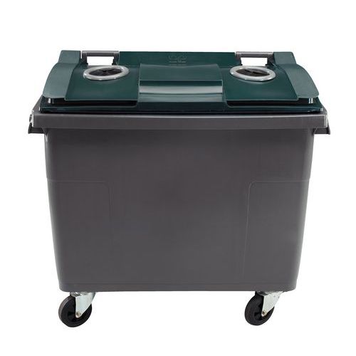 Cassonetto Rifiuti 660 Lt VERDE - Con 4 Ruote, Mobil Plastic - Foto 3