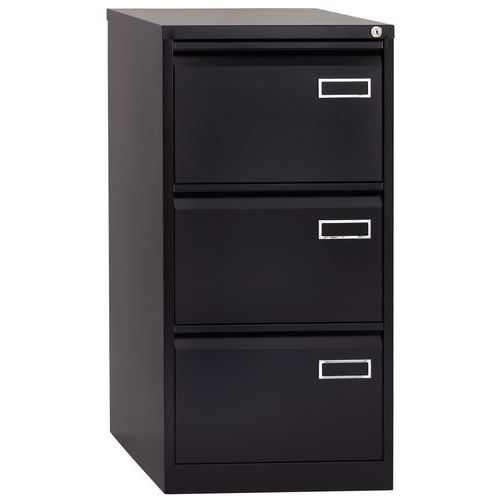 Classificatore per cartelle sospese 3 cassetti nero Manutan,