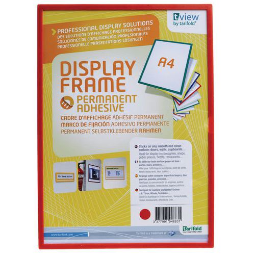 cf.4 targhe adesive permanenti 80x45 rosso,