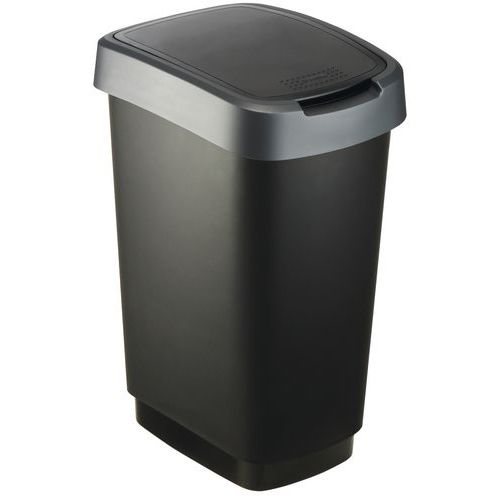 cestino 25 litri - nero/grigio,