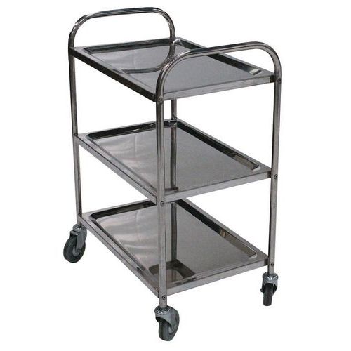 Carrello inox 3 ripiani,