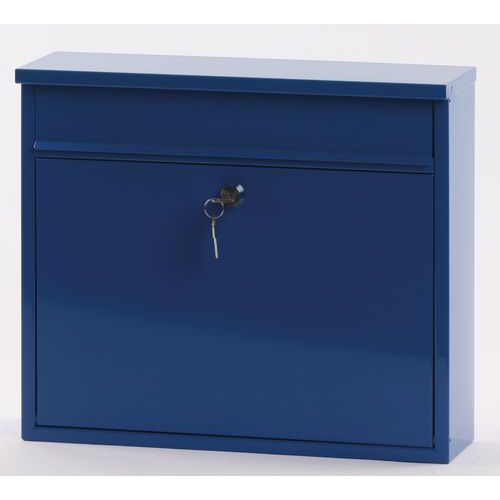 Cassetta delle lettere da parete altezza 31,5 cm blu,