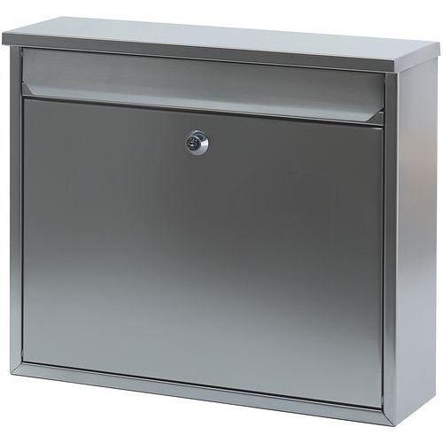 Cassetta delle lettere da parete altezza 31,5 cm inox opaco,