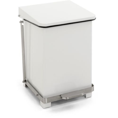 Contenitore a pedale industriale da 27 L bianco,