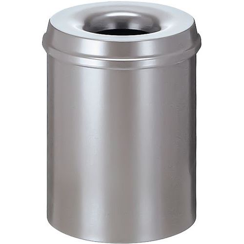Pattumiera anticendio 15 l argento,