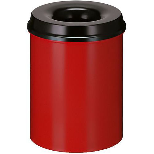 Pattumiera anticendio 15 l rossa/nera,