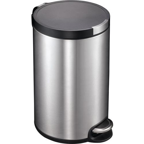 Pattumiera a pedale Artistic da 20 L inox opaco,