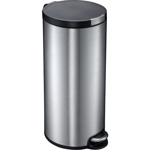 Pattumiera a pedale Artistic da 30 L inox opaco,