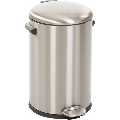 Pattumiera a pedale Belle Deluxe da 12 L inox opaco,