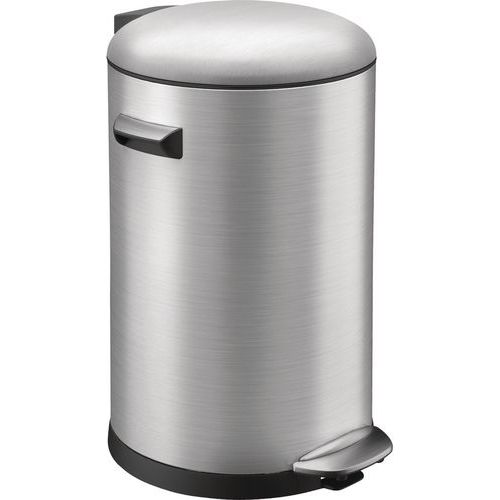 Pattumiera a pedale Belle Deluxe da 20 L inox opaco,