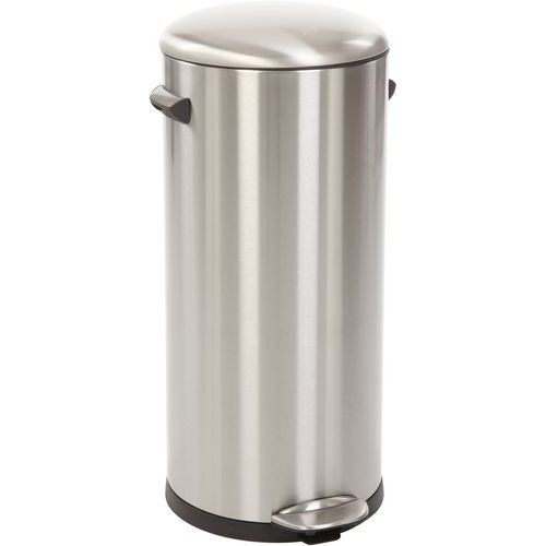 Pattumiera a pedale Belle Deluxe da 30 L inox opaco,