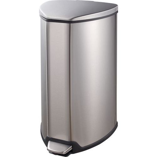 Grace pattumiera a pedale 15 l inox opaco,