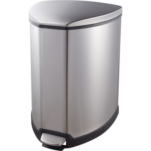 Grace pattumiera a pedale 25 l inox opaco,