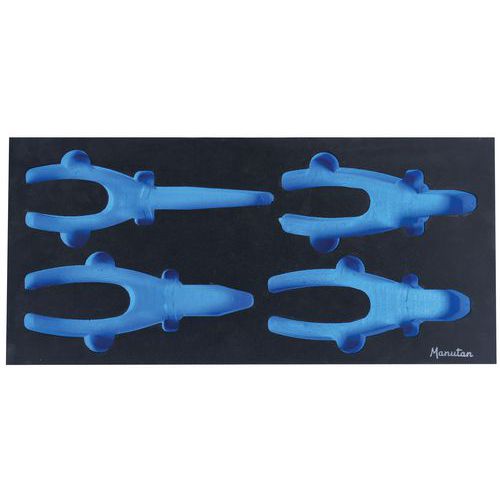 Modulo vuoto per 4 pinze 3 standard + 1 isolata 1/3,