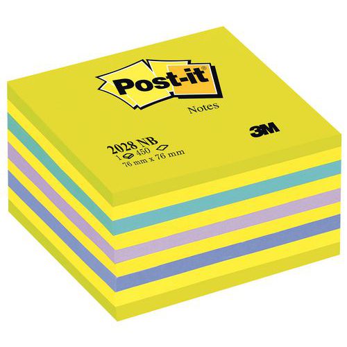Post It Cubo Neon Blu Verde,